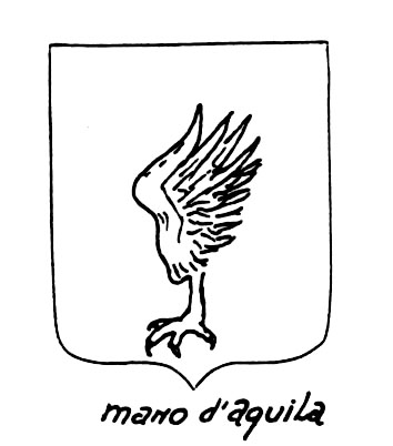 Image of the heraldic term: Mano d'aquila